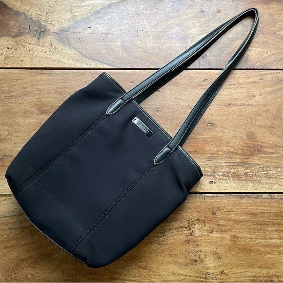Vintage Coach Black Neoprene Leather Trim Lunch Tote Bag/ Purse 6201 - Picture 1 of 13